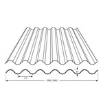 1096 x 5000 mm  Stabipol Golfplaat donkergrijs 177/51
