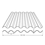 1096 x 5000 mm  Stabipol Golfplaat baksteenrood 177/51