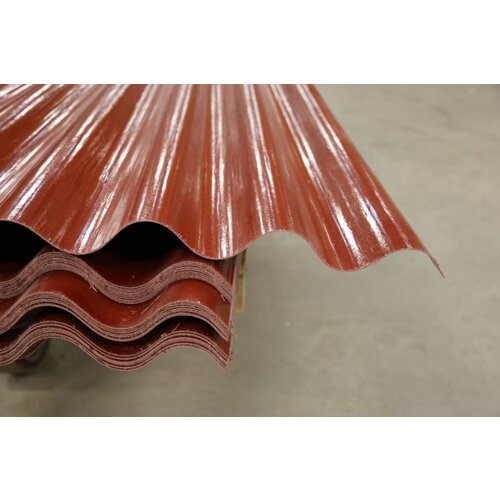 1096 x 5000 mm  Stabipol Golfplaat baksteenrood 177/51