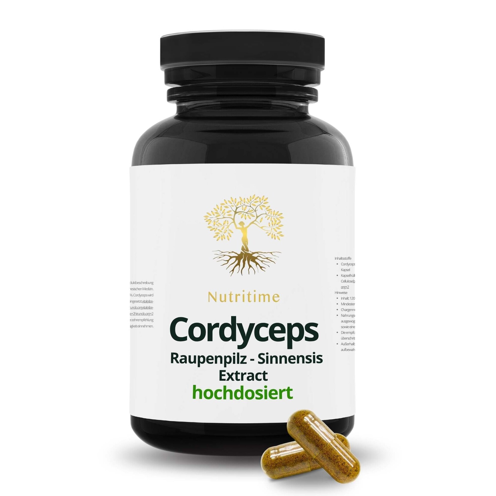 Nutritime Cordyceps (Raupenpilz) Sinnensis -  extract - hochdosiert -