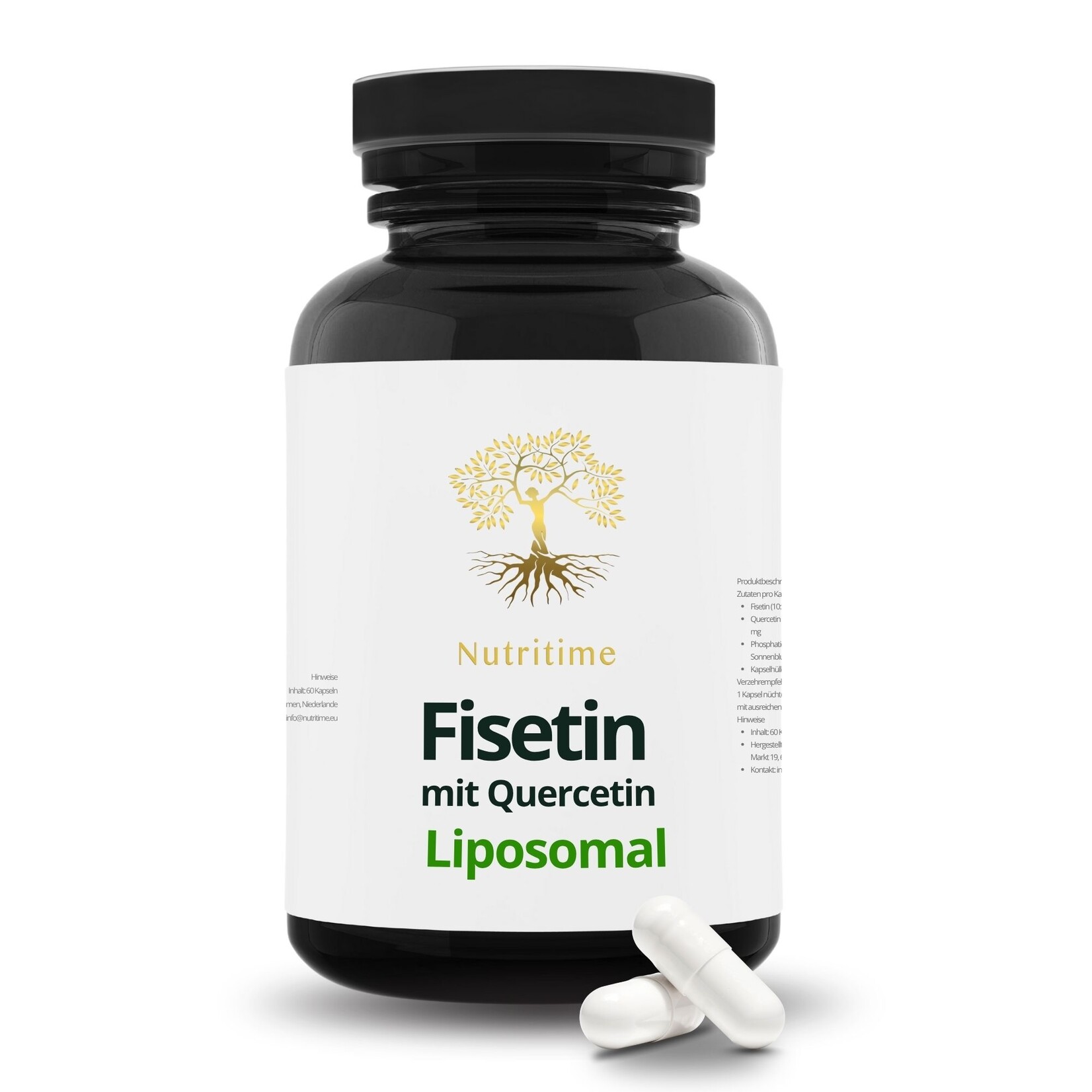 Nutritime Fisetin Liposomal Brainpower mit Quercetin