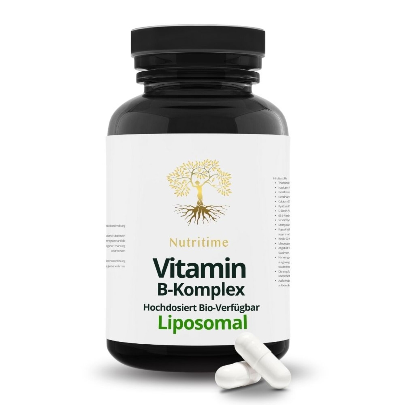 Nutritime Vitamin B-Komplex, Liposomal, ohne Niacin Flush