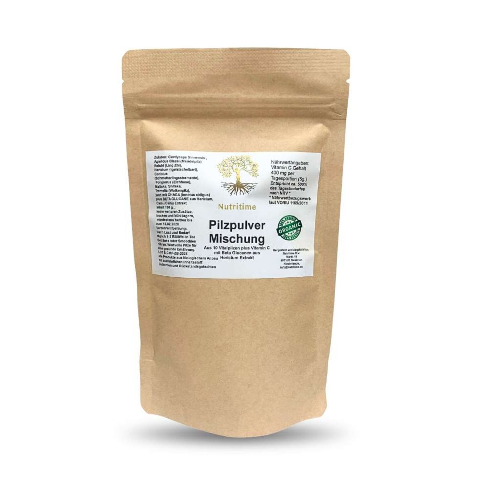 Nutritime Bio-Vitalpilzpulver Powermischung