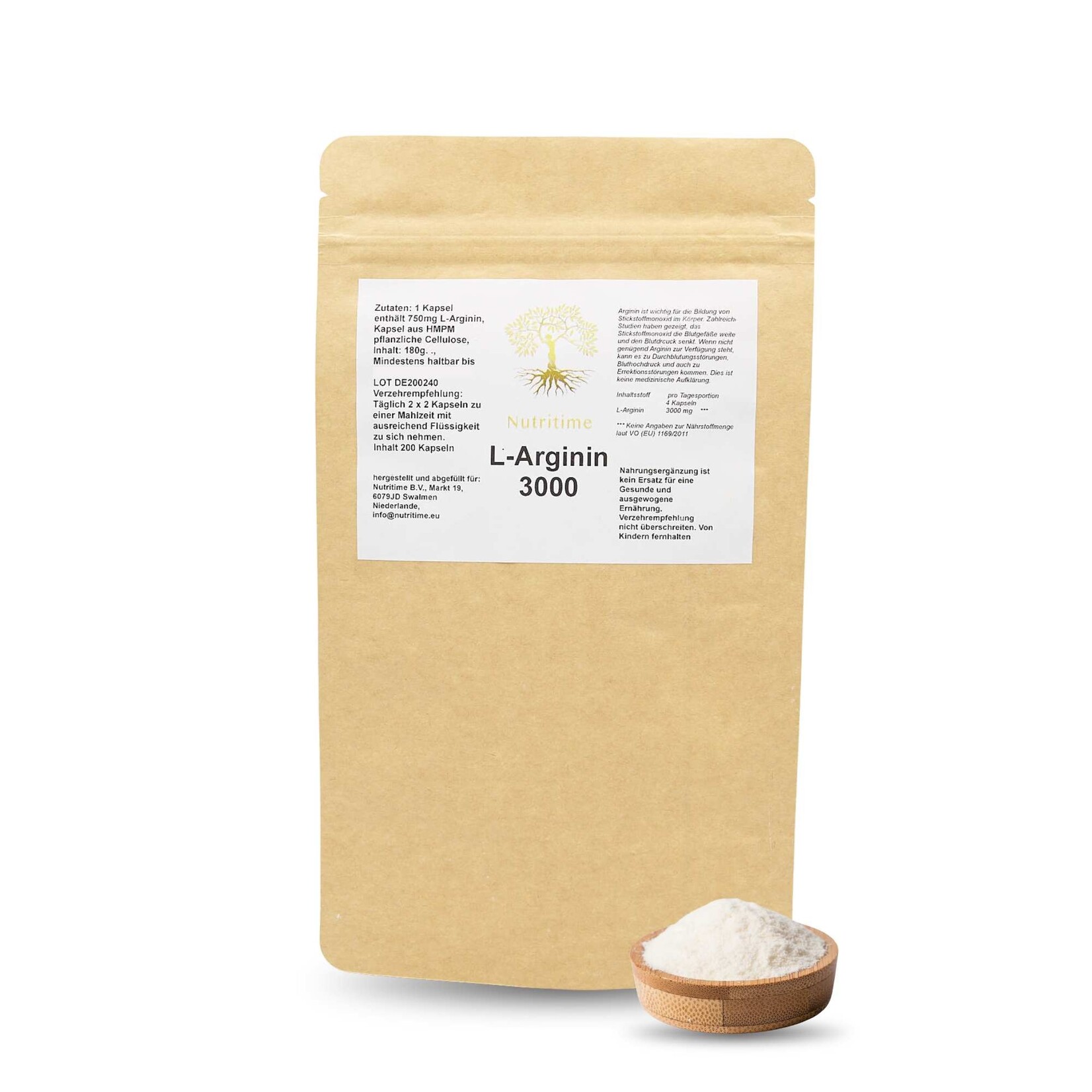Nutritime L-Arginin Pulver