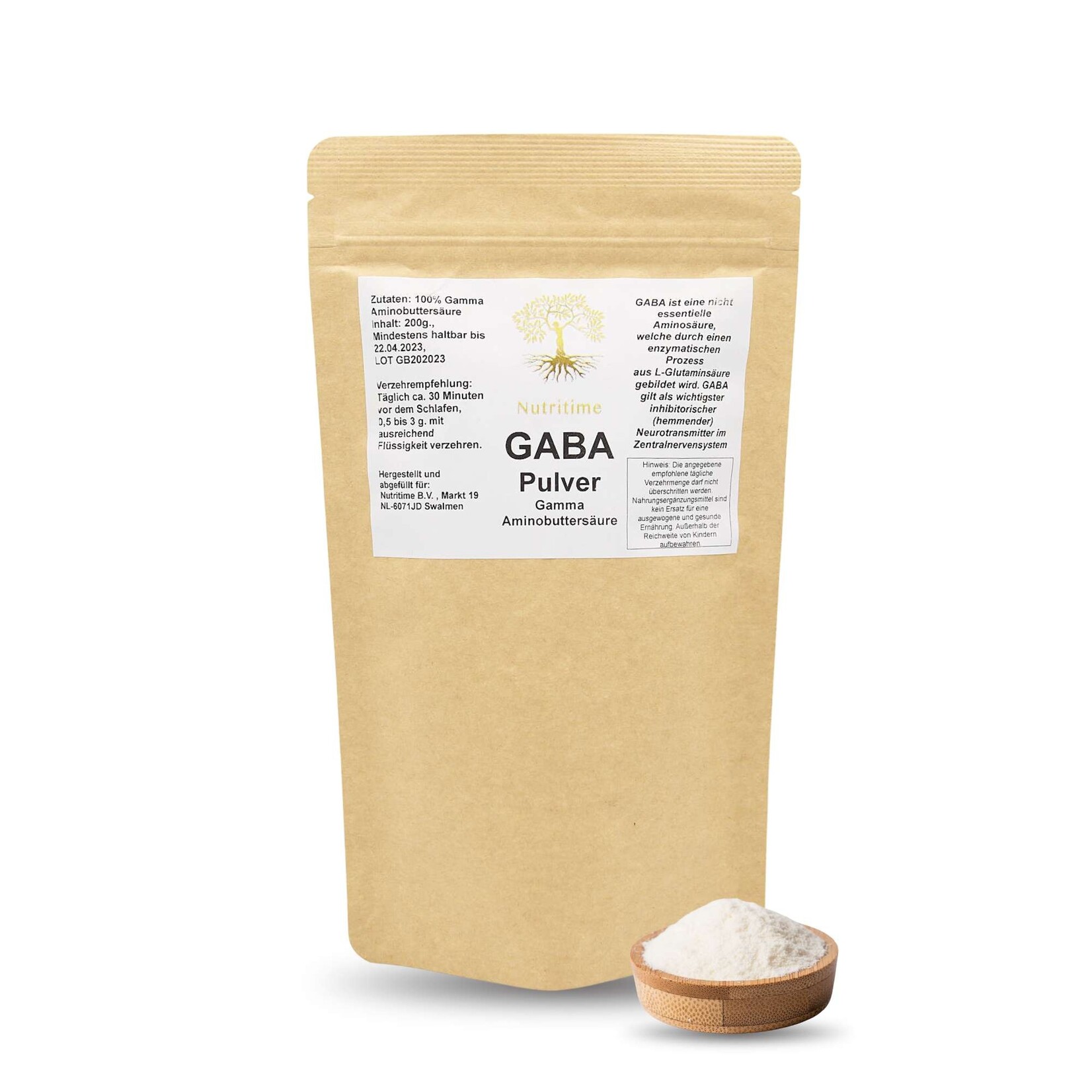 Nutritime GABA Pulver Gaba Amino Buttersäure