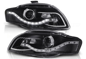 Koplampen met parkeerlicht geschikt voor Audi A4 B7 11 04-03 08 zwart