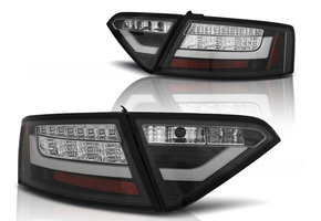 Achterlichten geschikt voor Audi A5 07-06 11 zwart LED strip