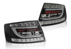 Achterlichten geschikt voor Audi A6 C6 sedan 04 04-08 zwart LED 7pin