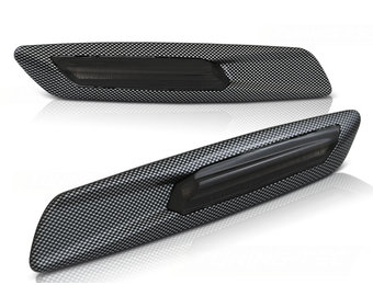 Zijkant knipperlichten geschikt voor BMW E60/E90/E92/E82 LED F10 stijl smoke carbon
