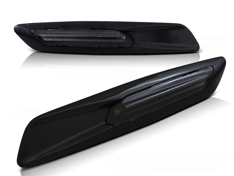 Zijkant knipperlichten geschikt voor BMW E60/E90/E92/E82 LED F10 stijl smoke glanzend zwart