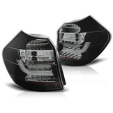 Achterlichten geschikt voor BMW E87/E81 04-08 07 zwart LED strip