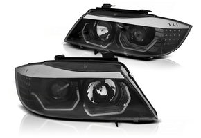 Koplampen geschikt voor BMW E90/E91 05-08 3D AE LED zwart