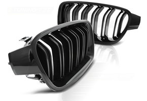 Grill geschikt voor BMW F30/F31 10 11-18 M3 look glanzend zwart