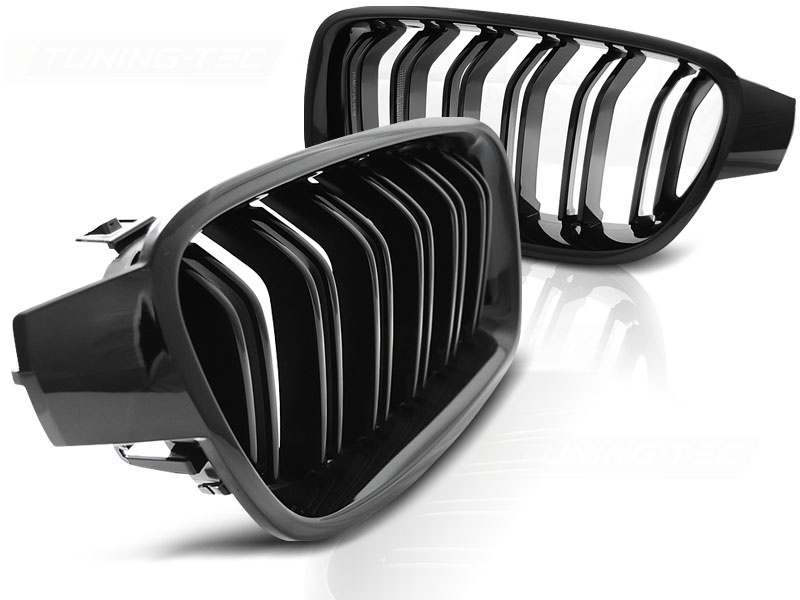 Grill geschikt voor BMW F30/F31 10 11-18 M3 look glanzend zwart