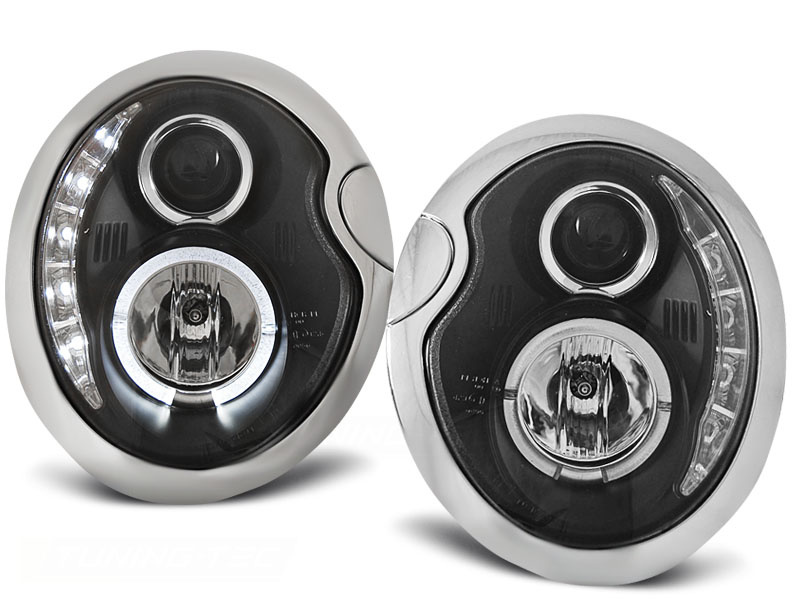 Koplampen met parkeerlicht geschikt voor BMW MINI (Cooper) 05 01-10 06 zwart