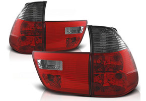 Achterlichten geschikt voor BMW X5 E53 09 99-06 rood smoke