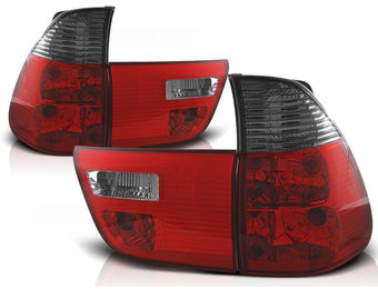 Achterlichten geschikt voor BMW X5 E53 09 99-06 rood smoke