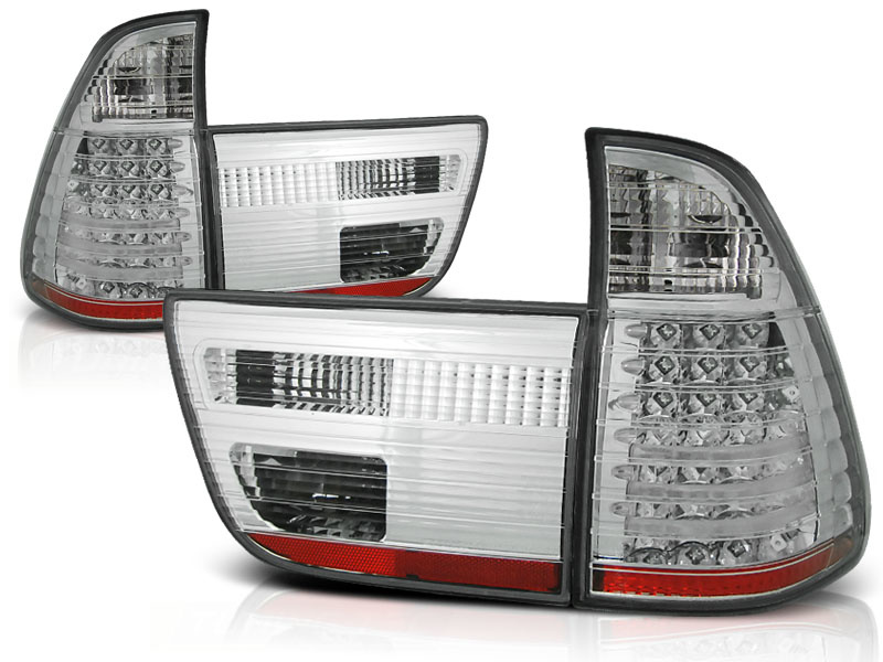 Achterlichten geschikt voor BMW X5 E53 09 99-10 03 chroom LED