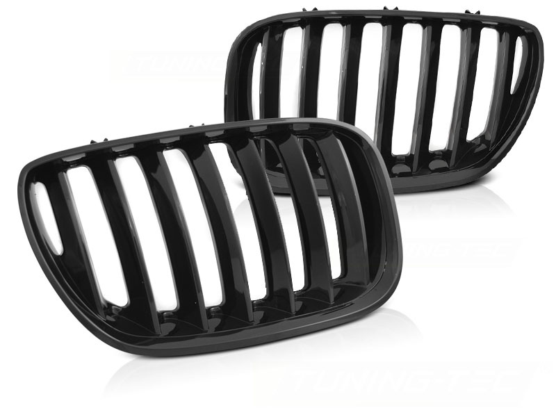 Grill geschikt voor BMW X5 E53 LCI 04-06 glanzend zwart