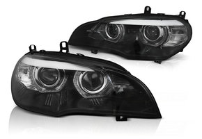 Koplampen xenon geschikt voor BMW X5 E70 07-10 AE DRL LED zwart afs HID