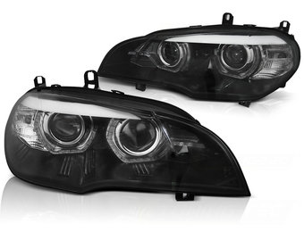 Koplampen xenon geschikt voor BMW X5 E70 07-10 AE DRL LED zwart afs HID