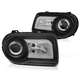 Koplampen met parkeerlicht geschikt voor Chrysler 300C 05-10 zwart tube light