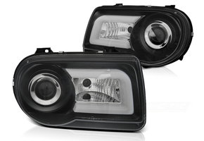 Koplampen met parkeerlicht geschikt voor Chrysler 300C 05-10 zwart tube light