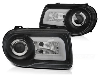 Koplampen met parkeerlicht geschikt voor Chrysler 300C 05-10 zwart tube light