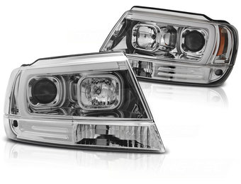 Koplampen met parkeerlicht geschikt voor Chrysler Jeep Grand Cherokee 99-05 05 chroom