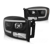Koplampen met parkeerlicht geschikt voor Dodge Ram 06-08 zwart