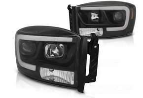 Koplampen met parkeerlicht geschikt voor Dodge Ram 06-08 zwart