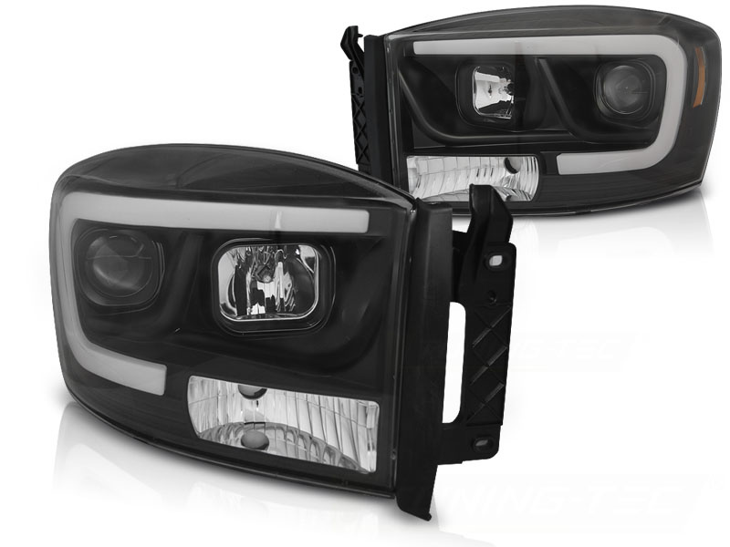 Koplampen met parkeerlicht geschikt voor Dodge Ram 06-08 zwart