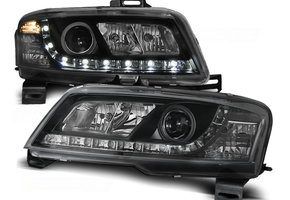 Koplampen met parkeerlicht geschikt voor Fiat Stilo 3D 10 01-08 zwart