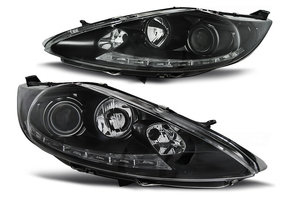 Koplampen met parkeerlicht geschikt voor Ford Fiesta MK7 08 08-09 12 zwart
