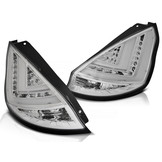 Achterlichten geschikt voor Ford Fiesta MK7 12-16 HB chroom LED strip