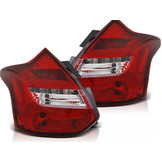 Achterlichten geschikt voor Ford Focus 3 11-10 14 hatchback rood helder LED strip seq indic