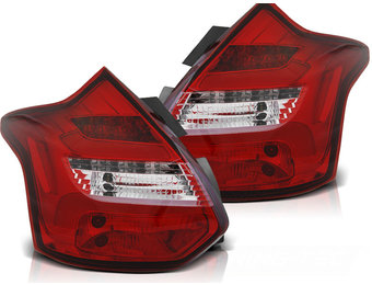 Achterlichten geschikt voor Ford Focus 3 11-10 14 hatchback rood helder LED strip seq indic