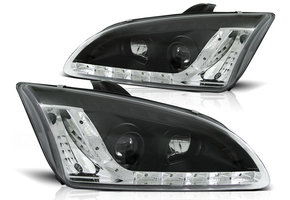 Koplampen met parkeerlicht geschikt voor Ford Focus II 09 04-01 08 zwart