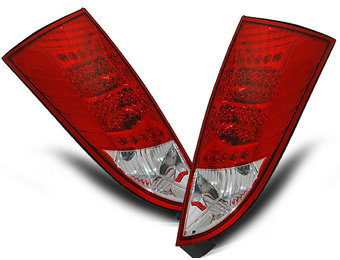 Achterlichten geschikt voor Ford Focus MK1 10 98-10 04 hatchback rood helder LED