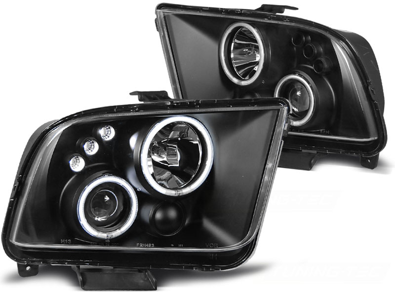 Tuning-Tec Koplampen dual halo rims FORD MUSTANG 04-09 ANGEL EYES ZWART Tuning-Tec Koplampen dual halo rims FORD MUSTANG 04-09 ANGEL EYES ZWART