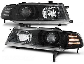 Koplampen geschikt voor Honda Prelude 02 92-01 97 Angel Eyes zwart