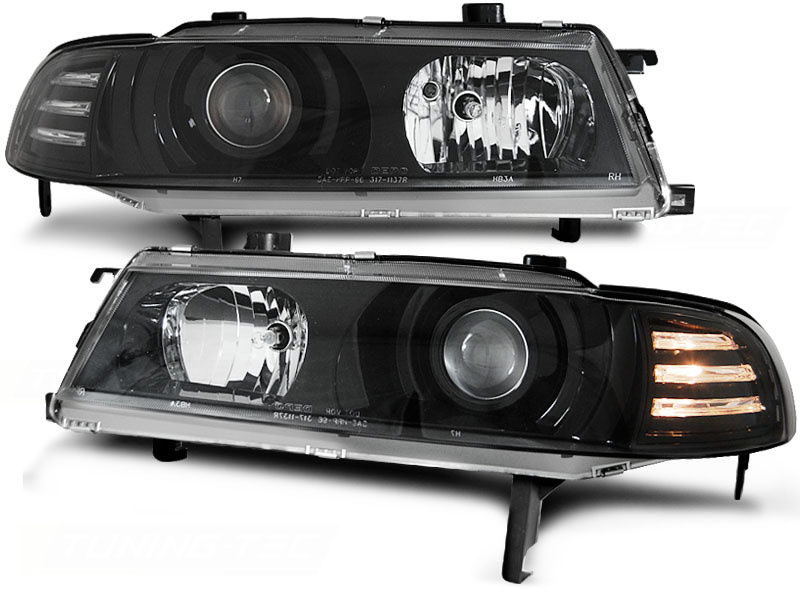 Koplampen geschikt voor Honda Prelude 02 92-01 97 Angel Eyes zwart