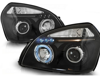 Koplampen dual halo rims geschikt voor Hyundai Tucson 07 04-10 Angel Eyes zwart