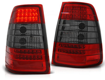 Achterlichten geschikt voor Mercedes W124 E-Klasse Combi Station 09 85-95 rood smoke LED