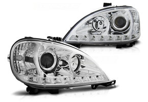 Koplampen met parkeerlicht geschikt voor Mercedes W163 ML M-Klasse 03 98-08 01 chroom