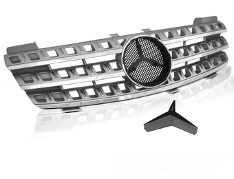 Grill geschikt voor Mercedes W164 05-08 zilver chroom