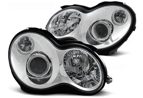 Koplampen geschikt voor Mercedes W203 C-Klasse 07 00-03 04 chroom