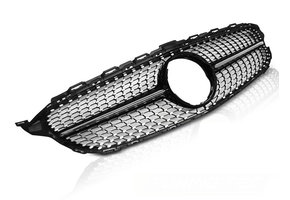 Grill geschikt voor Mercedes W205 14- C450 AMG stijl chroom glanzend zwart