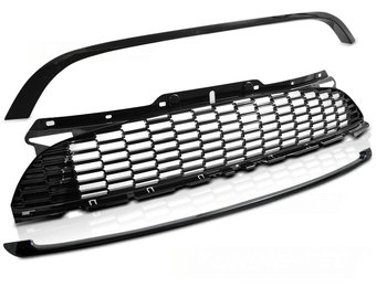 Grill geschikt voor MINI Cooper 10-14 R56/57/55 JCW stijl glanzend zwart