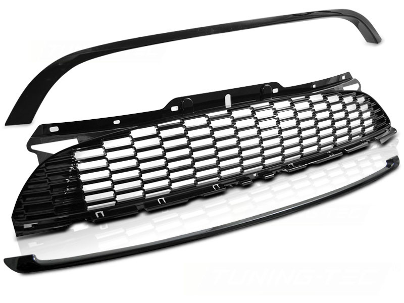 Grill geschikt voor MINI Cooper 10-14 R56/57/55 JCW stijl glanzend zwart